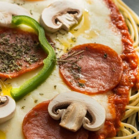 leftover spaghetti pizza