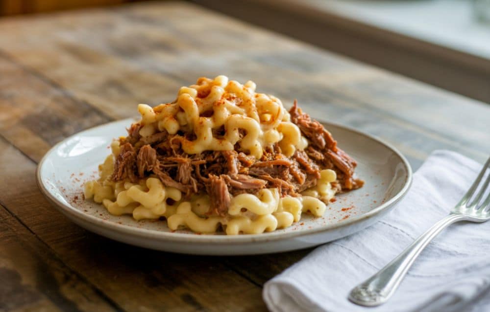 pulled pork mac and cheese