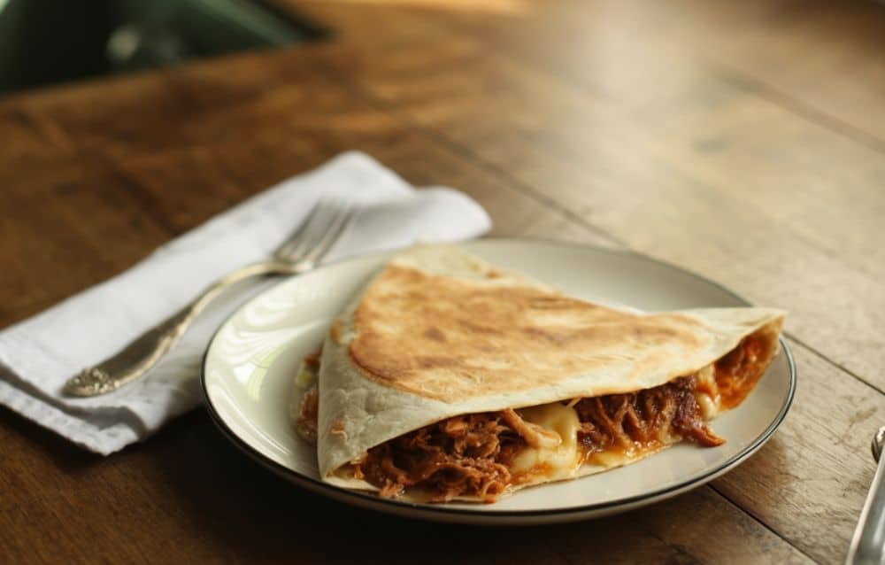 pulled pork quesadilla