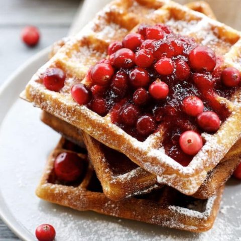 Cranberry Sauce waffles